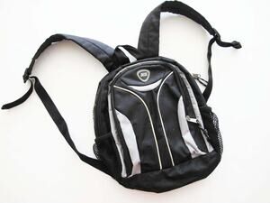 Vintage Y2K 2000s East Sport Black Silver Nylon Mini Backpack Purse